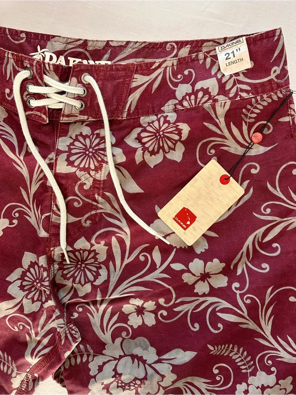 Dakine Hawaii Surf Floral Board Shorts Men's 38 Red 21